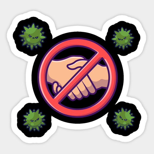 No hand shake stop sign cartoon Sticker by Catalyst Labs